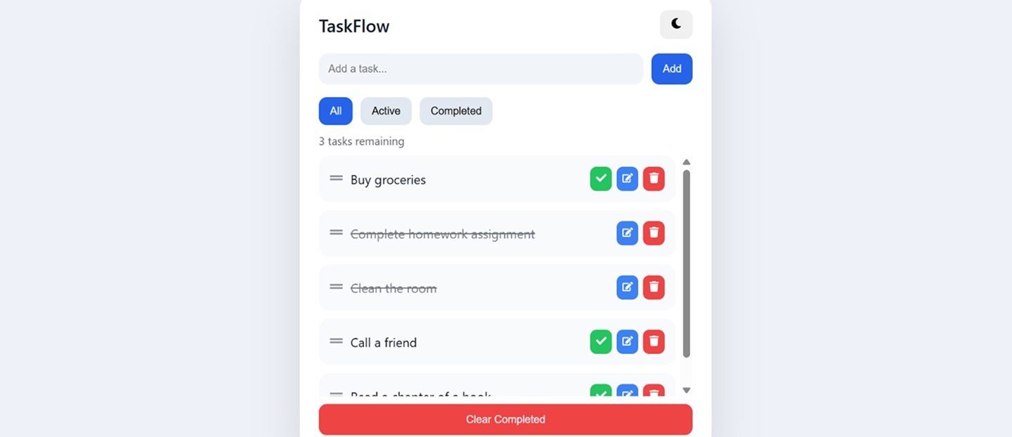  TaskFlow – Modern Todo App
